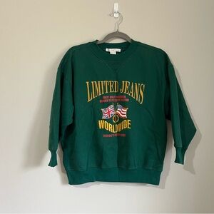 Vintage 90’s Limited Jean Graphic Embroidered Crewneck Sweater